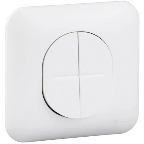 SCHNEIDER Ovalis Double Va-et-vient 10AX - Blanc RAL9003 - Fixation Par Vis (S262214) 3 SCHNEIDER Ovalis Double Va-et-vient 10AX - Blanc RAL9003 - Fixation Par Vis (S262214)