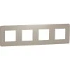 SCHNEIDER Unica Studio Color - Plaque De Finition - Taupe Liseré Blanc - 4 Postes 1 SCHNEIDER Unica Studio Color - Plaque De Finition - Taupe Liseré Blanc - 4 Postes -SCHNEIDER Soldes 50698353 1
