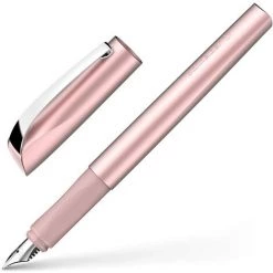 Schneider Ceod Shiny Stylo-plume Brillant, Pour Droitier/gaucher, Plume De Taille M, Avec Cartouche D?encre Bleu Roi, Rose Poudré