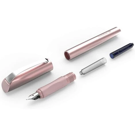 Schneider Ceod Shiny Stylo-plume Brillant, Pour Droitier/gaucher, Plume De Taille M, Avec Cartouche D?encre Bleu Roi, Rose Poudré 5 Schneider Ceod Shiny Stylo-plume Brillant, Pour Droitier/gaucher, Plume De Taille M, Avec Cartouche D?encre Bleu Roi, Rose Poudré – Image 3