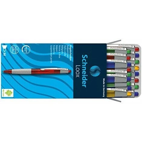 Schneider Loox Stylo Bille Zone Grip Confort Plusieurs Coloris Pointe M Encre Permanente Bleue Lot De 20 3 Schneider Loox Stylo Bille Zone Grip Confort Plusieurs Coloris Pointe M Encre Permanente Bleue Lot De 20