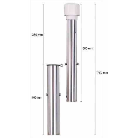 Schneider Gaine De Sol Parasol Accessoires, Argent, 9,5x9,5x76 Cm 5 Schneider Gaine De Sol Parasol Accessoires, Argent, 9,5x9,5x76 Cm – Image 3