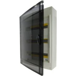 Boîte À Fusibles Schneider Boxplus18 3 Rangées Porte Transparente