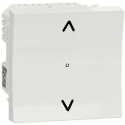 SCHNEIDER Wiser Unica - Interrupteur Volet-roulant - 4A - Zigbee - Blanc - Méca Seul (NU350818W)