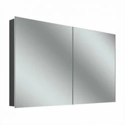 Schneider ADVANCED Line Comfort Armoire De Toilette Lumineuse LED, 2 Portes, 131,5x71,5x12cm, 194.130., Exécution: Norme EU/corps Noir Mat - 194.130.02.41