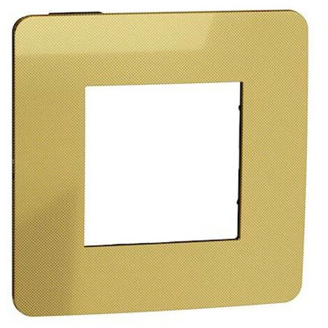 SCHNEIDER Unica Studio Métal - Plaque De Finition - Or Liseré Anthracite - 1 Poste (NU280262) 3 SCHNEIDER Unica Studio Métal - Plaque De Finition - Or Liseré Anthracite - 1 Poste (NU280262)