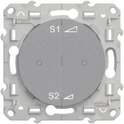 SCHNEIDER Odace + Alu, Variateur Scénario à Poussoir PlusLink (S530565)