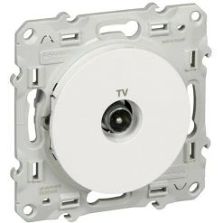SCHNEIDER Odace Blanc, Prise Télévision Simple (S520645-445)