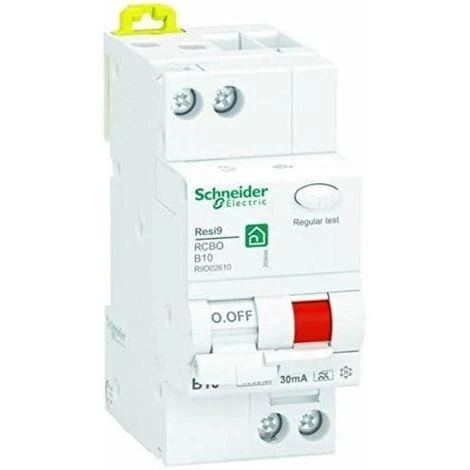 SCHNEIDER R9D02610 FI/LS-SCHALTER RESI9 2-POLIG, 10A, B-CHARAKTERISTIK, 30MA, TYP A, 10KA 3 SCHNEIDER R9D02610 FI/LS-SCHALTER RESI9 2-POLIG, 10A, B-CHARAKTERISTIK, 30MA, TYP A, 10KA