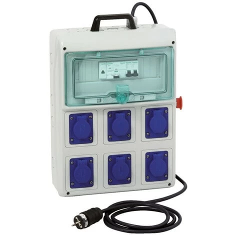 SCHNEIDER Kaedra Coffret De Chantier 6 Prises 16A NF Avec Cordon (PFR10103) 3 SCHNEIDER Kaedra Coffret De Chantier 6 Prises 16A NF Avec Cordon (PFR10103)