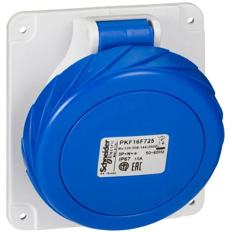 SCHNEIDER PratiKa - Socle De Prise Inclinée -16A -3P+N+T - 200-250 V CA- IP67 - à Vis (PKF16F725) 3 SCHNEIDER PratiKa - Socle De Prise Inclinée -16A -3P+N+T - 200-250 V CA- IP67 - à Vis (PKF16F725)