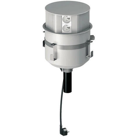 SCHNEIDER OptiLine 45 - Boitier Escamotable De 6 Prises Latérales - Aluminium - Blanc (ISM20341P) 3 SCHNEIDER OptiLine 45 - Boitier Escamotable De 6 Prises Latérales - Aluminium - Blanc (ISM20341P)