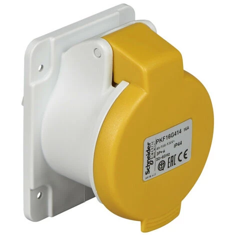 SCHNEIDER PratiKa - Socle De Prise Droite -16A -3P+N+T - 100-130 V CA- IP44 - à Vis (PKF16G415) 3 SCHNEIDER PratiKa - Socle De Prise Droite -16A -3P+N+T - 100-130 V CA- IP44 - à Vis (PKF16G415)