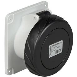 SCHNEIDER PratiKa - Socle Prise Industrielle Droite - 32A - IP67 - 500 - 4P - Vis (PKF32G744)