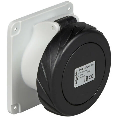 SCHNEIDER PratiKa - Socle Prise Industrielle Droite - 32A - IP67 - 500 - 4P - Vis (PKF32G744) 3 SCHNEIDER PratiKa - Socle Prise Industrielle Droite - 32A - IP67 - 500 - 4P - Vis (PKF32G744)