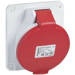 SCHNEIDER PratiKa - Socle Prise Industrielle - 32A - IP44 - 380 - 3P - Vis (PKF32F433)