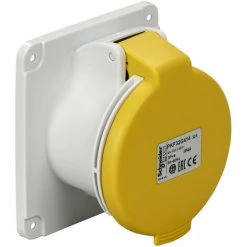 SCHNEIDER PratiKa - Socle Prise Industrielle Droite - 32A - IP44 - 110 - 3P - Vis (PKF32G413)
