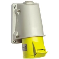 SCHNEIDER PratiKa - Socle De Prise Incliné -32 A - 2P+T - 100-130 V CA - En Saillie- IP44 (PKY32W413)