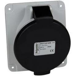 SCHNEIDER PratiKa - Socle De Prise Industrielle Coudée 16 A - 3P+T - 480-500 V CA - IP44 (PKY16F444)