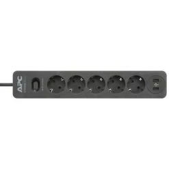 SCHNEIDER SurgeArrest Essential - Parasurtenseurs - 5 Prises GR - 2 USB - 230V - Noir (PME5U2B-GR)