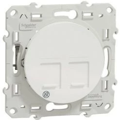 SCHNEIDER Odace, Prise RJ45, Grade 3 (multimédia) Cat. 6 STP, à Vis, Antibacterien (S505486)