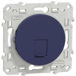 SCHNEIDER Odace, Prise RJ45 Cobalt, Grade 3 (multimédia) Cat. 6 STP, à Vis (S550476)