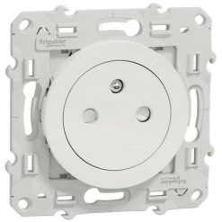 SCHNEIDER Odace - Lot De 100 Prises De Courant 2P+T Affleurante- Blanc (S524052P)