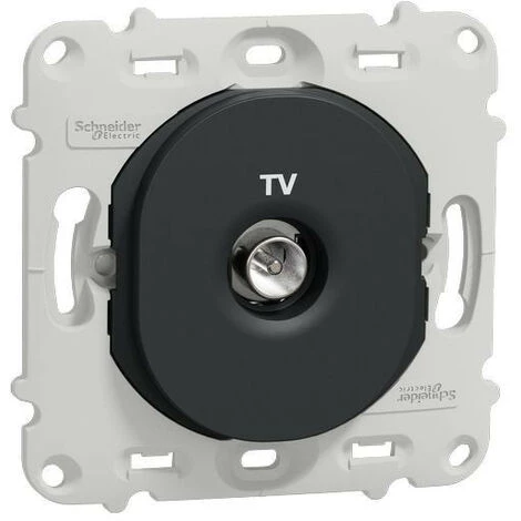 SCHNEIDER Ovalis - Prise TV Simple - Sans Plaque De Finition -Anthracite (S461405) 3 SCHNEIDER Ovalis - Prise TV Simple - Sans Plaque De Finition -Anthracite (S461405)