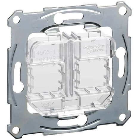 SCHNEIDER D-Life - Prise Support Double RJ45 Compatible Conn Keystone - Transp - Méca Seul (MTN4566-0080) 3 SCHNEIDER D-Life - Prise Support Double RJ45 Compatible Conn Keystone - Transp - Méca Seul (MTN4566-0080)