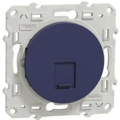 SCHNEIDER Odace, Prise RJ45 Cobalt, Grade 1 (téléphone) Cat. 5 UTP, à Vis (S550471)