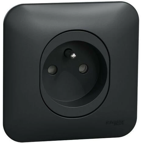 SCHNEIDER Ovalis - Prise De Courant - 2P+T -16A Avec Plaque De Finition -Anthracite (S460059) 3 SCHNEIDER Ovalis - Prise De Courant - 2P+T -16A Avec Plaque De Finition -Anthracite (S460059)