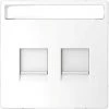 SCHNEIDER D-Life - Enjoliveur Prise Support Double RJ45 Compatible Keystone - Blanc Lotus (MTN4564-6035)