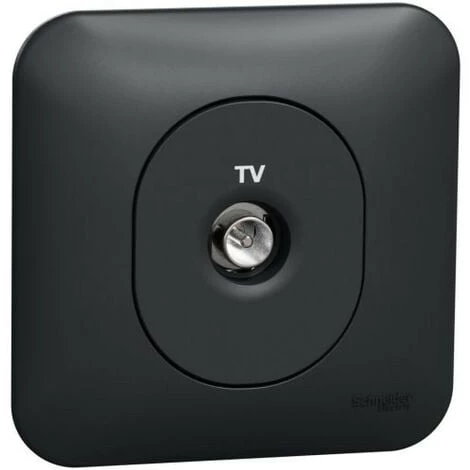 SCHNEIDER Ovalis - Prise TV Avec Plaque De Finition -Anthracite (S460405) 3 SCHNEIDER Ovalis - Prise TV Avec Plaque De Finition -Anthracite (S460405)