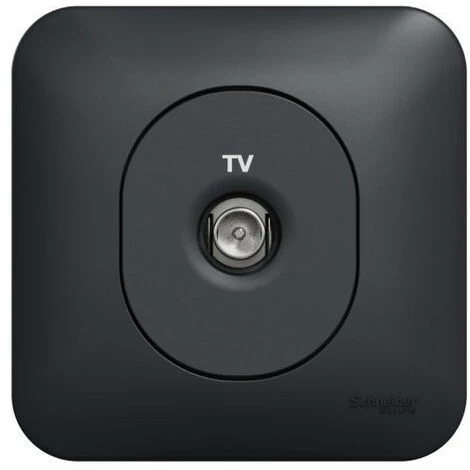 SCHNEIDER Ovalis - Prise TV Avec Plaque De Finition -Anthracite (S460405) 4 SCHNEIDER Ovalis - Prise TV Avec Plaque De Finition -Anthracite (S460405) – Image 2