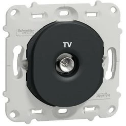SCHNEIDER Ovalis - Prise TV Avec Plaque De Finition -Anthracite (S460405) 7 SCHNEIDER Ovalis - Prise TV Avec Plaque De Finition -Anthracite (S460405) -SCHNEIDER Soldes 53777617 3