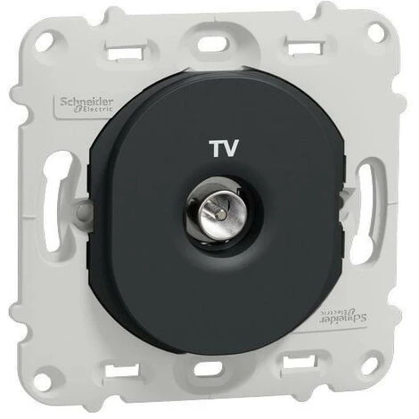 SCHNEIDER Ovalis - Prise TV Avec Plaque De Finition -Anthracite (S460405) 5 SCHNEIDER Ovalis - Prise TV Avec Plaque De Finition -Anthracite (S460405) – Image 3