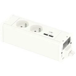 SCHNEIDER Unica System+ - Nourrice Précâblée M - 2 Prises 2P+T + USB A+C - Blanc (INS44224)