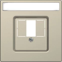 SCHNEIDER D-Life - Enjoliveur Pour Prise Conn Multimédia - Porte-étiquette - Blanc Sable (MTN4250-6033)