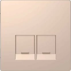 SCHNEIDER D-Life - Enjoliveur Pour Prise Double RJ45 Actassi S-One - Métal Champagne (MTN4572-6051)