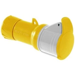 SCHNEIDER PratiKa - Prise Mobile Industrielle - 32 A - 3P+T - 100..130 V CA- IP 44 (PKF32M414)