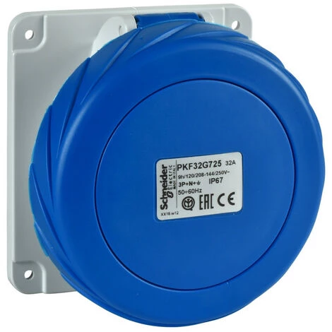 SCHNEIDER PratiKa - Socle De Prise Droite -16A -3P+N+T - 200-250 V CA- IP67 - à Vis (PKF16G725) 3 SCHNEIDER PratiKa - Socle De Prise Droite -16A -3P+N+T - 200-250 V CA- IP67 - à Vis (PKF16G725)