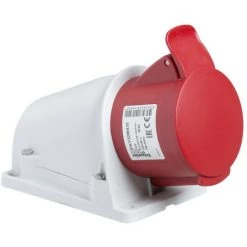 SCHNEIDER PratiKa - Socle De Prise Incliné -32 A - 2P+T - 380-415 V CA - En Saillie- IP44 (PKY32W433)