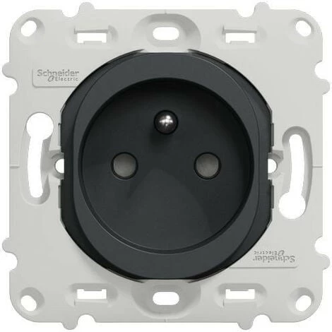 SCHNEIDER Ovalis - Prise De Courant - 2P+T - 16A - Sans Plaque De Finition -Anthracite (S461059) 3 SCHNEIDER Ovalis - Prise De Courant - 2P+T - 16A - Sans Plaque De Finition -Anthracite (S461059)