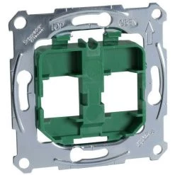 SCHNEIDER D-Life - Prise Support Double RJ45 Compatible Conn Keystone - Vert - Méca Seul (MTN4566-0004)