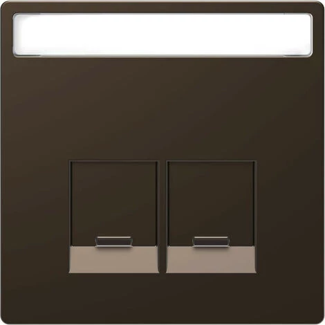 SCHNEIDER D-Life - Enjoliveur Prise Double RJ45 S-One - Porte-étiquette - Métal Mocca (MTN4574-6052) 3 SCHNEIDER D-Life - Enjoliveur Prise Double RJ45 S-One - Porte-étiquette - Métal Mocca (MTN4574-6052)