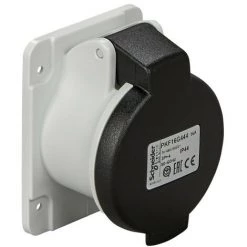 SCHNEIDER PratiKa - Socle De Prise Droite -16A - 3P+T - 480-500 V CA- IP44 - à Vis (PKF16G444)
