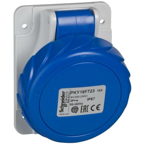 SCHNEIDER PratiKa - Socle De Prise Industrielle Coudée 32 A - 3P+T - 200-250 V CA - IP67 (PKY32F724) 3 SCHNEIDER PratiKa - Socle De Prise Industrielle Coudée 32 A - 3P+T - 200-250 V CA - IP67 (PKY32F724)