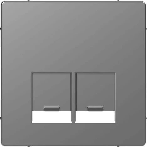 SCHNEIDER D-Life - Enjoliveur Pour Prise Double RJ45 Actassi S-One - Acier (MTN4572-6036) 3 SCHNEIDER D-Life - Enjoliveur Pour Prise Double RJ45 Actassi S-One - Acier (MTN4572-6036)