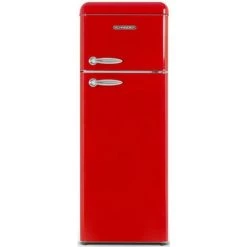 Réfrigérateur Combiné 55cm 211l Rouge - Scdd208vr - Schneider - Rouge
