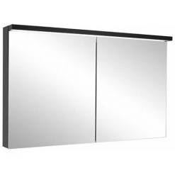 Schneider ADVANCED Line Ultimate Armoire De Toilette Lumineuse LED, 2 Portes, 99,5x72,6x17,8cm, 188.100., Exécution: Norme EU/corps Noir Mat - 188.100.02.41